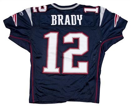 2011 Tom Brady New England Patriots Home Game Jersey With Myra Kraft Memorial Patch (MEARS A5) 